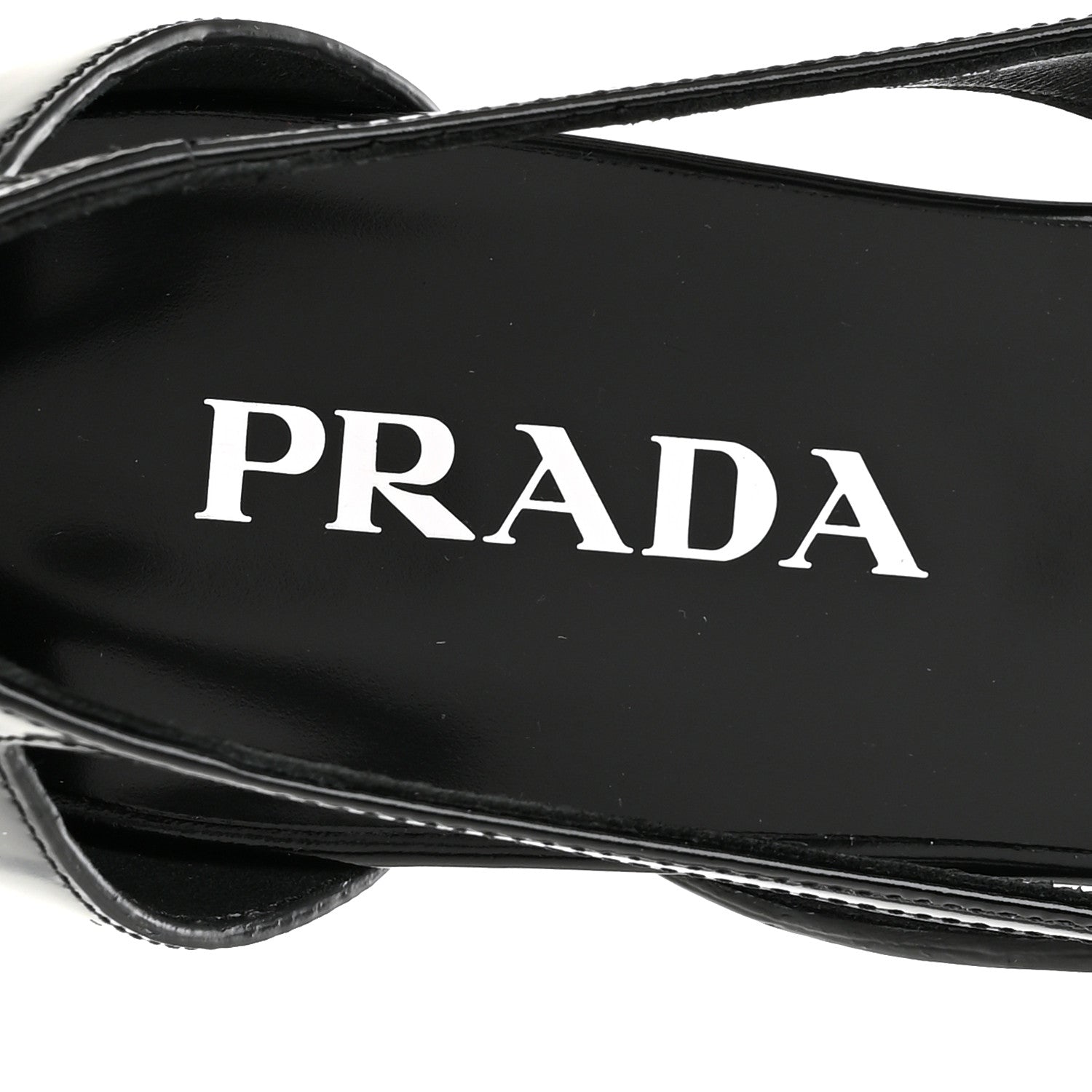 Prada Spazzolato Cut Out Ballerina Flats 37.5 Black 7 of 8