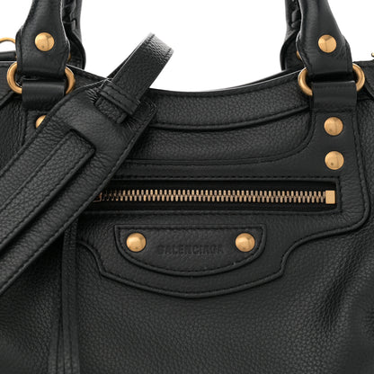 Balenciaga Grained Calfskin Neo Classic Gold Hardware S City Black 8 of 11