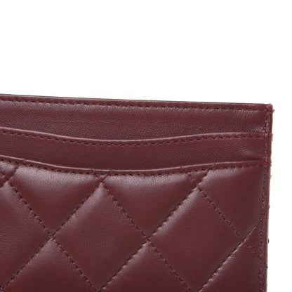 Chanel Lambskin Quilted Card Holder Burgundy 10 of 11