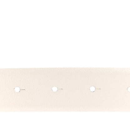 Chanel Calfskin Enamel CC Belt 95 38 White 6 of 7