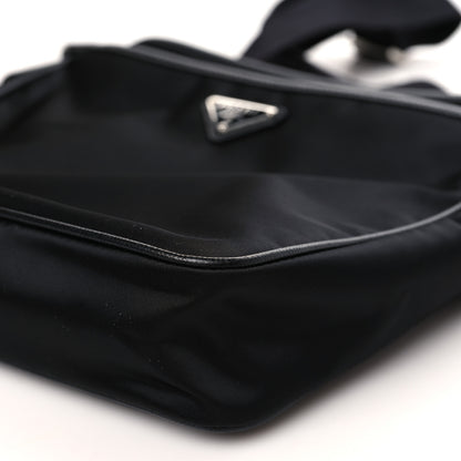 Prada Tessuto Nylon Saffiano Messenger Bag Black 8 of 8