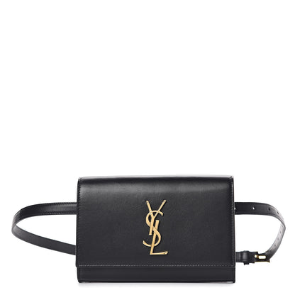 Saint Laurent Smooth Calfskin Monogram Kate Belt Bag Black 1 of 9
