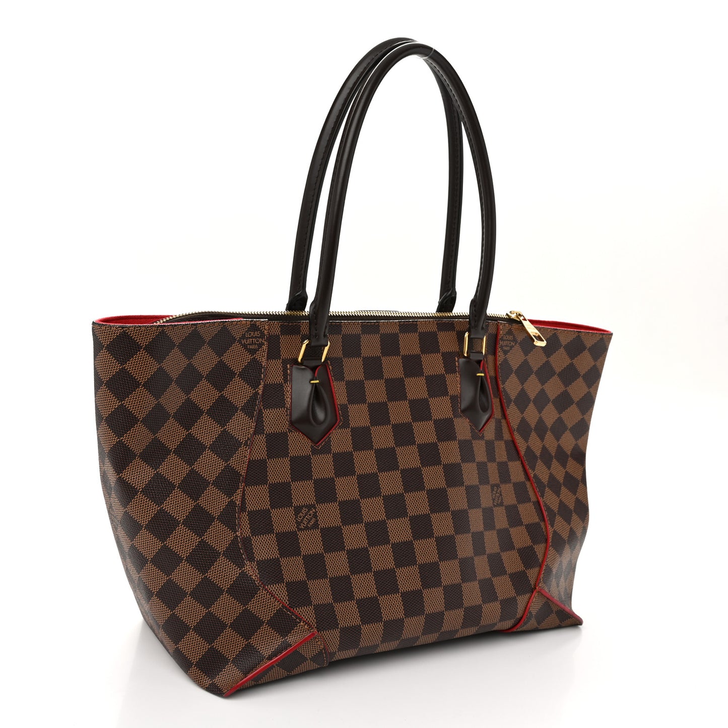 Damier Ebene Caissa Tote MM Cherry