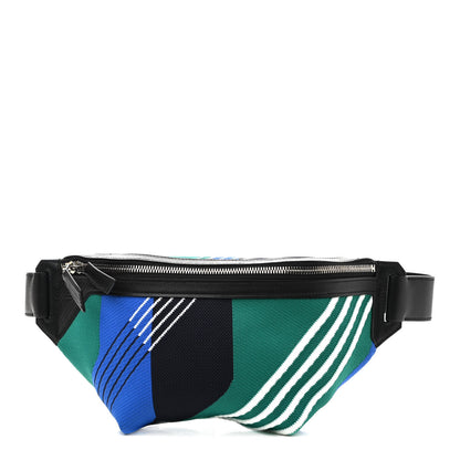 Hermes Dynamo Technical Canvas Allegretto Calfskin Cityslide Belt Bag PM Bleu Zellige Vert Vertigo Black 1 of 10