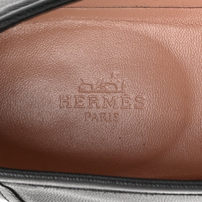 Hermes Goatskin Womens Paris Loafers 40 Black 8 of 12