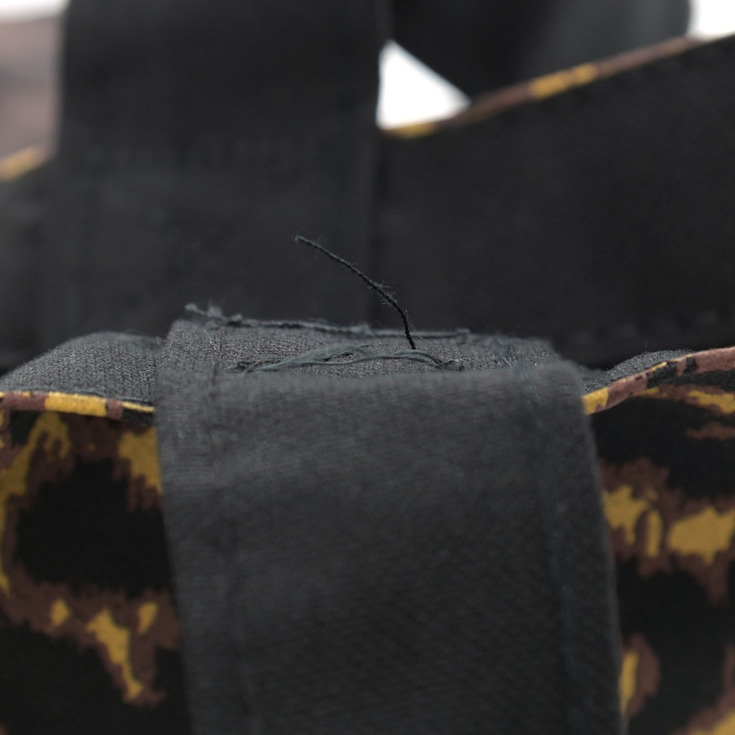 Canvas Leopard Tote Black