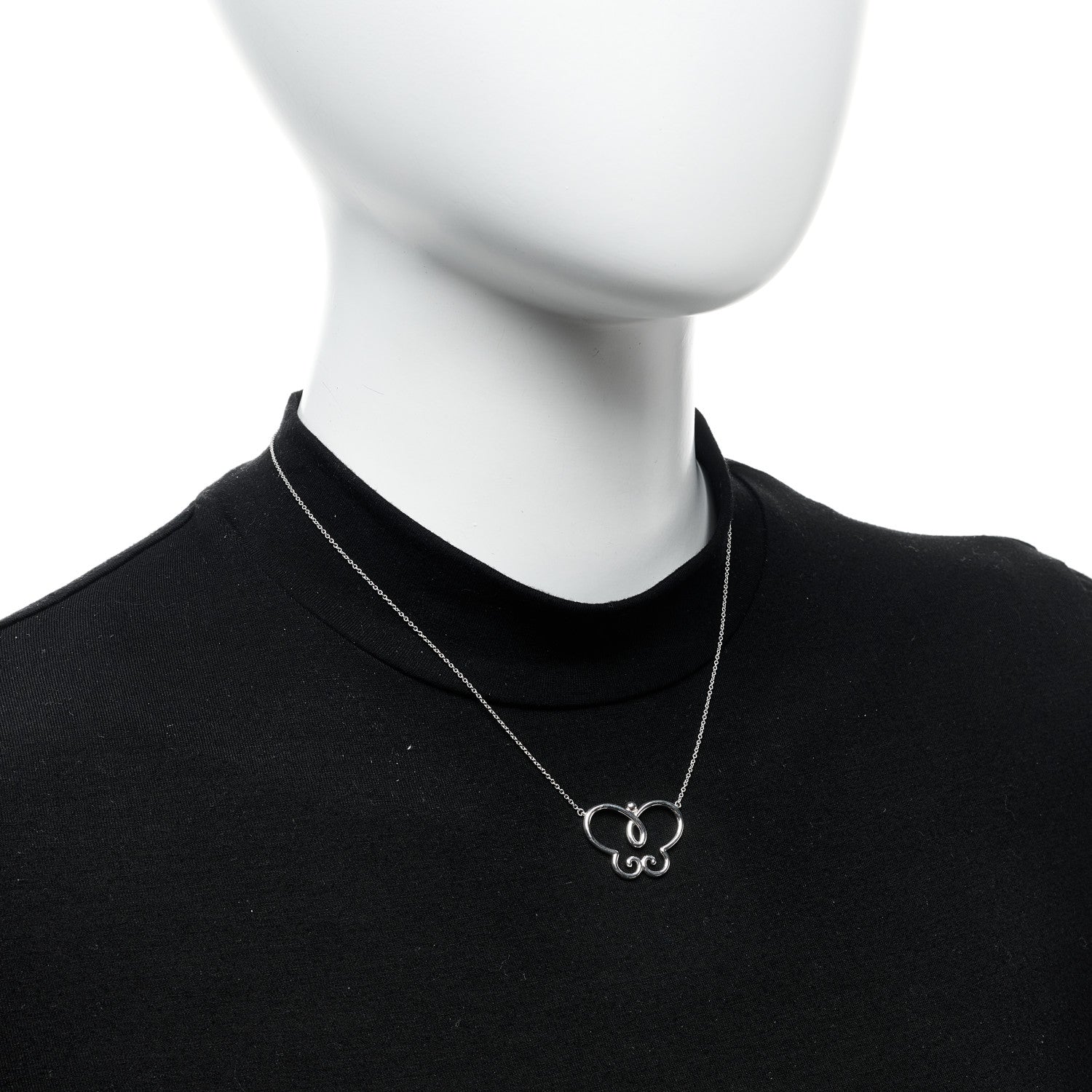 Tiffany Sterling Silver Paloma Picasso Butterfly Pendant Necklace 2 of 5