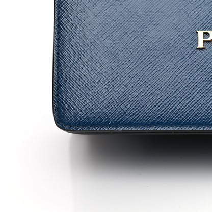 Prada Saffiano Chain Shoulder Bag Cobalto 10 of 11