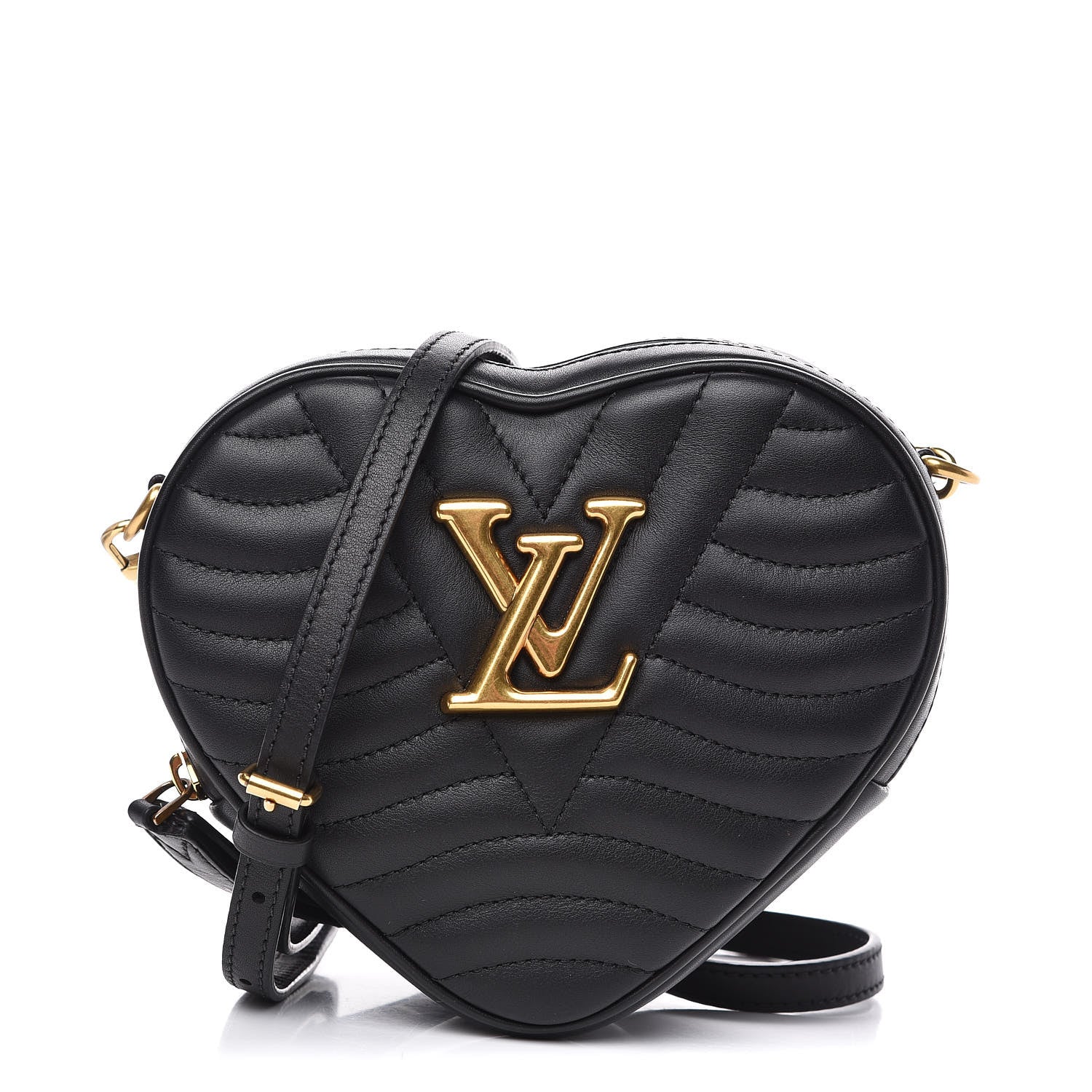 Louis Vuitton Calfskin New Wave Heart Bag Black 1 of 12