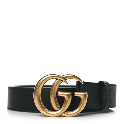 Gucci Moon Calfskin Double G 30mm Belt 75 30 Black 1 of 5