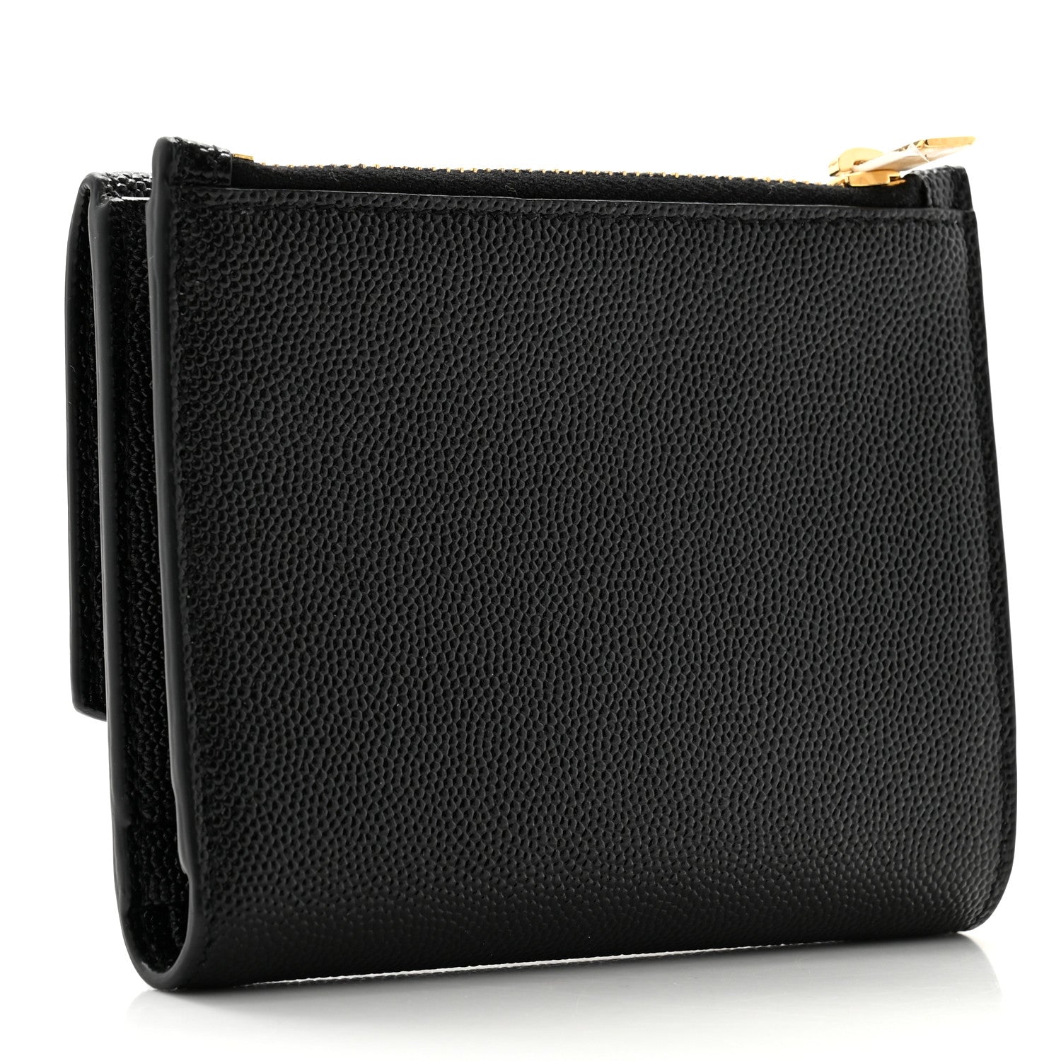 Saint Laurent Grain De Poudre Monogram Bi-Fold Wallet Black 3 of 9