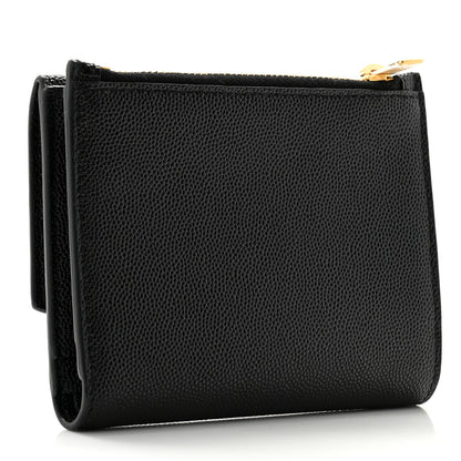 Saint Laurent Grain De Poudre Monogram Bi-Fold Wallet Black 3 of 9