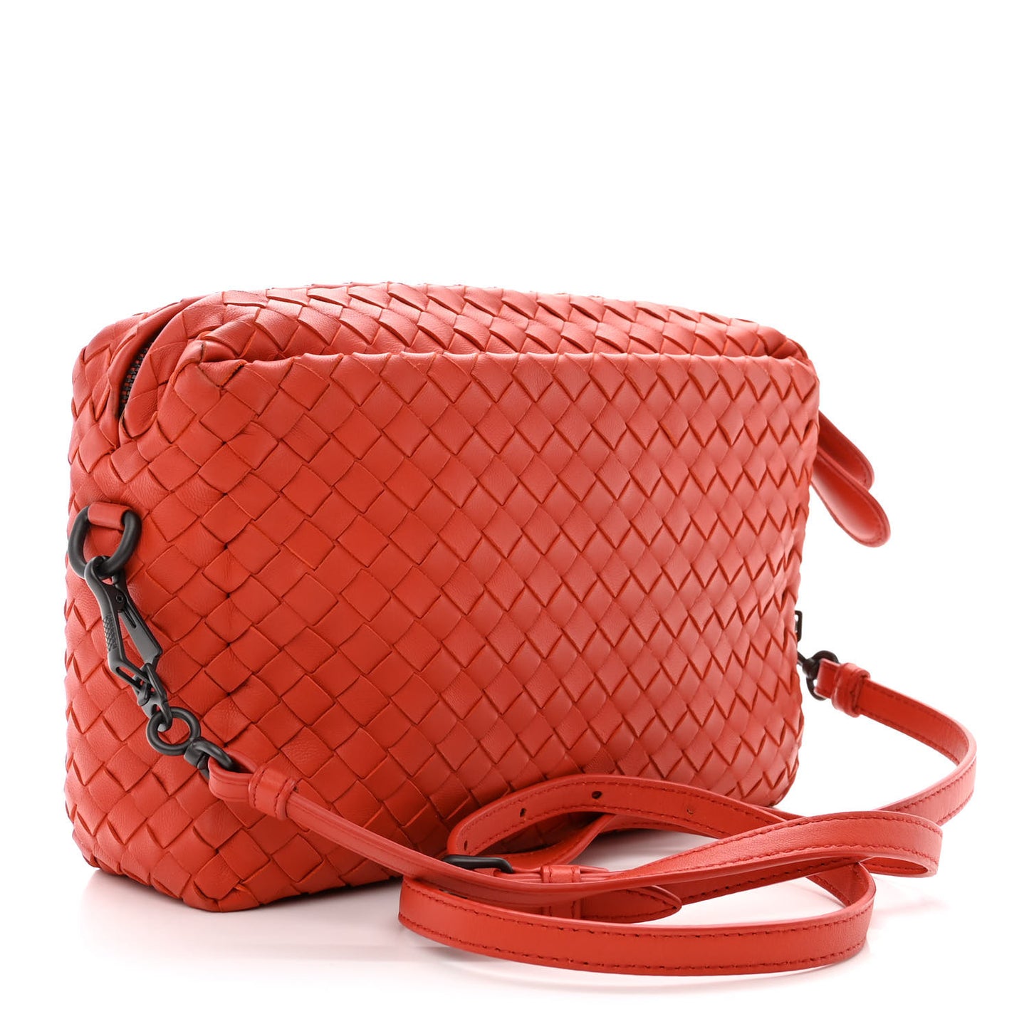 Nappa Intrecciato Small Camera Bag Terracota