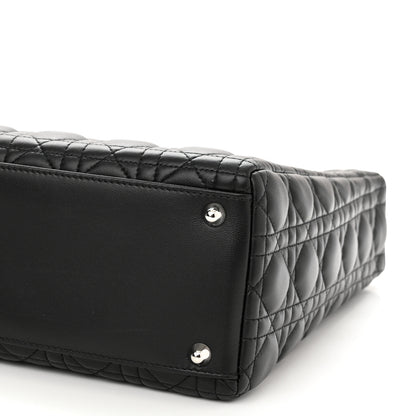 Christian Dior Lambskin Cannage Large Lady Dior Black 10 of 10