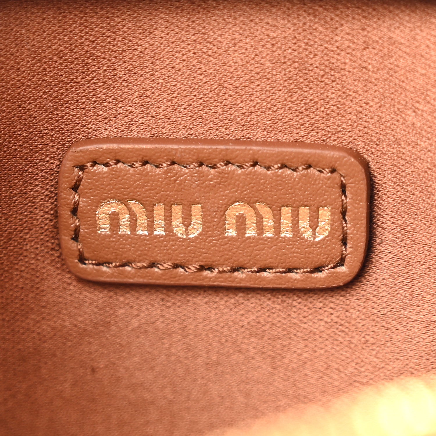 Miu Miu Calfskin Beau Micro Bag Cognac 6 of 10