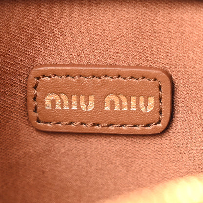 Miu Miu Calfskin Beau Micro Bag Cognac 6 of 10
