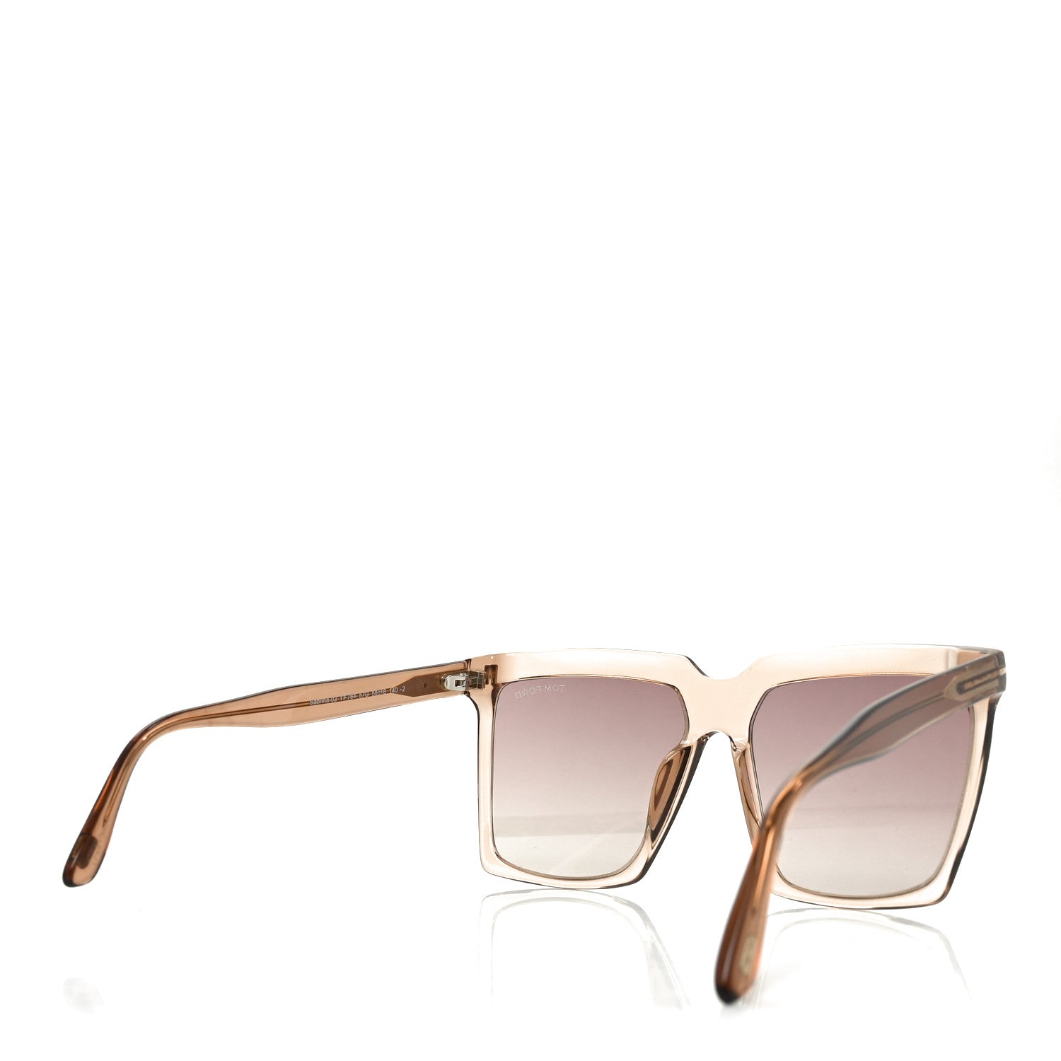 Tom Ford Acetate Polarized Sabrina Cat Eye Sunglasses TF764 Beige 4 of 6