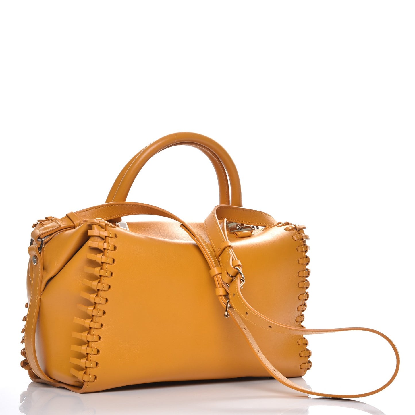 Calfskin Trilogy Bowling Bag Jaune