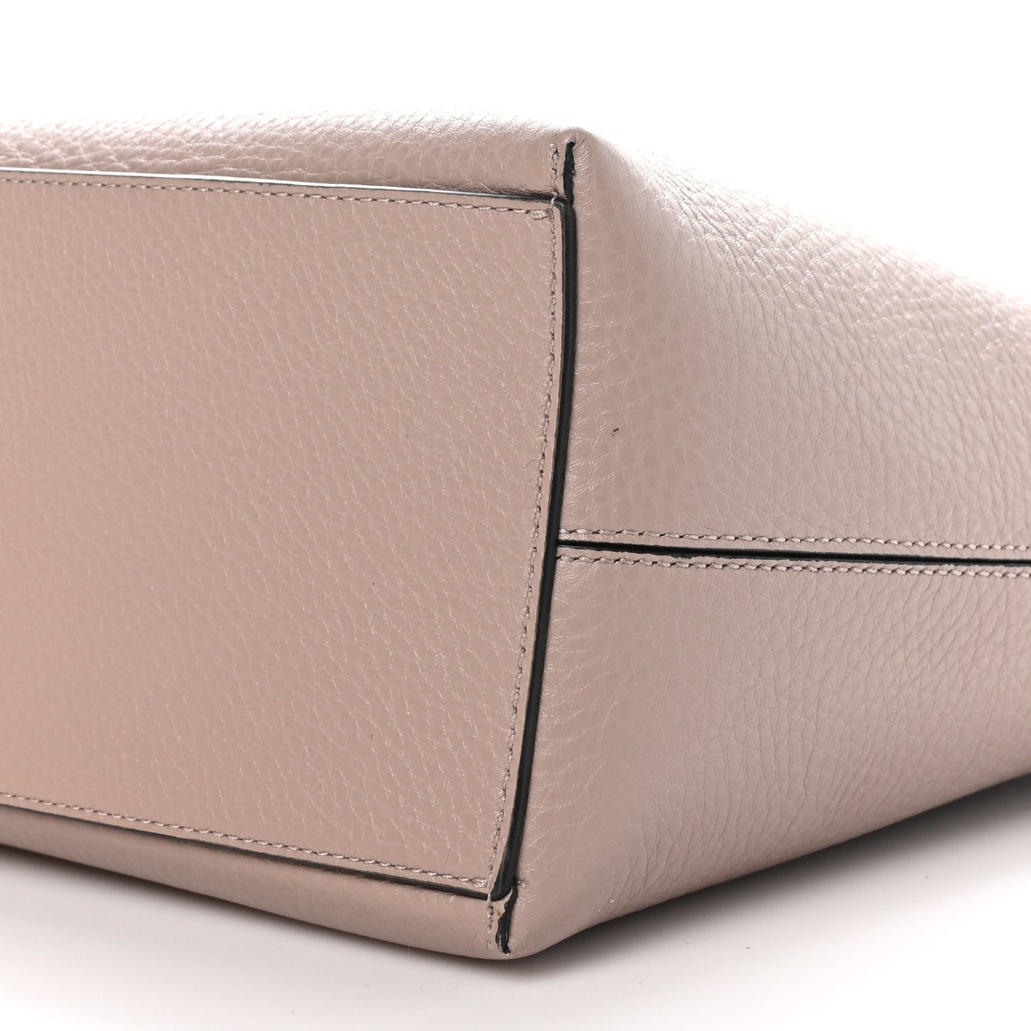 Grained Calfskin Small Rockstud Shoulder Tote Poudre