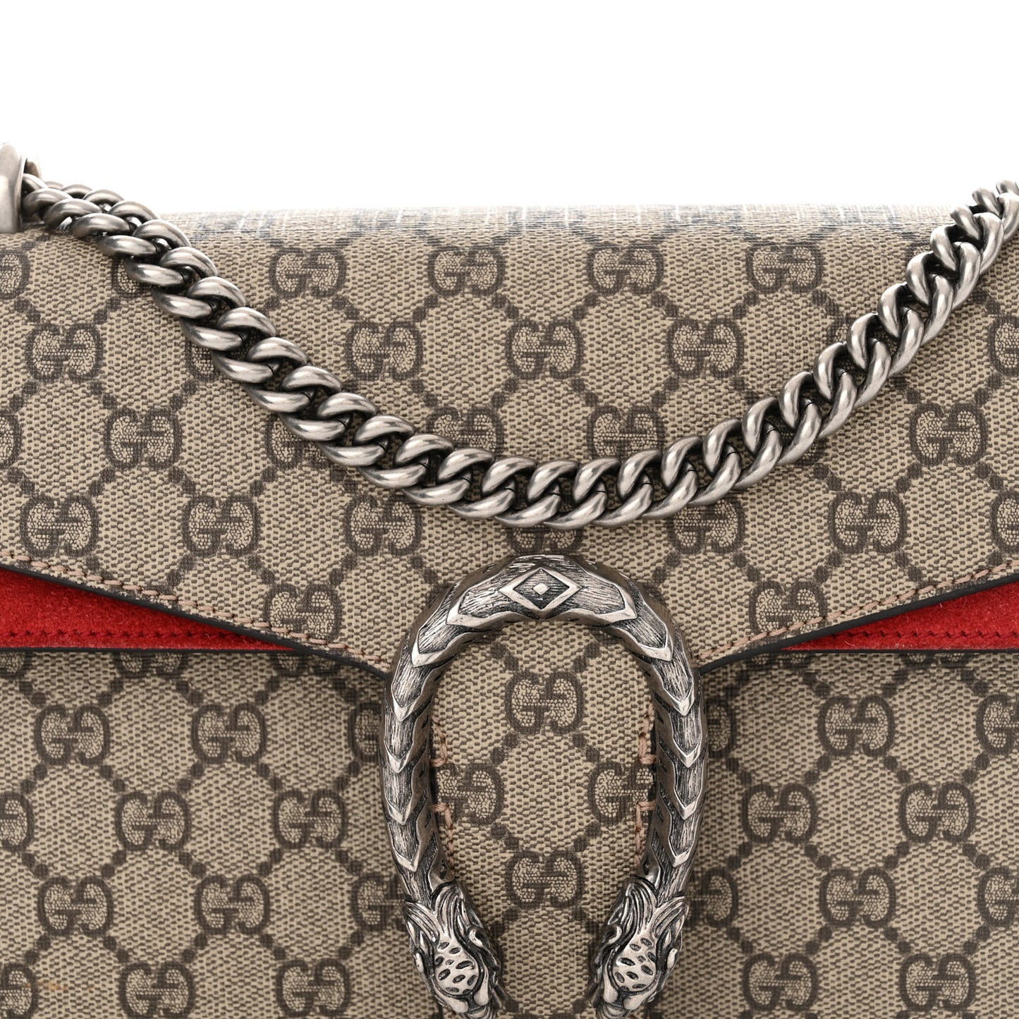 GG Supreme Monogram Small Dionysus Shoulder Bag Red