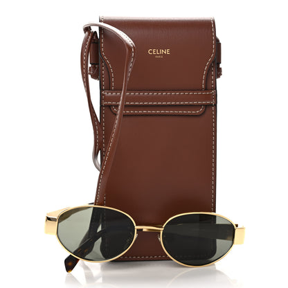 Celine Metal Triomphe 01 Sunglasses CL40235U Gold Green 7 of 7
