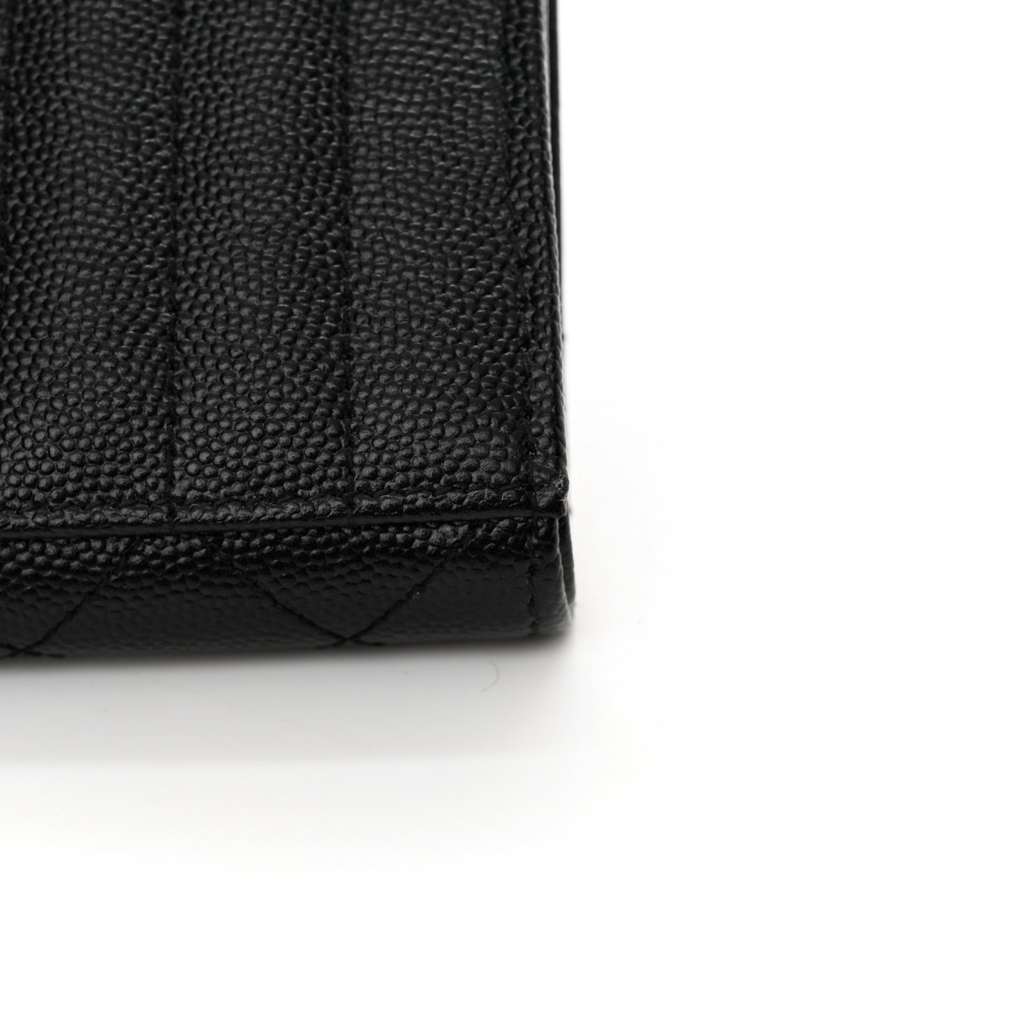 Grain De Poudre Textured Mixed Matelasse Triquilt Monogram Clutch Black