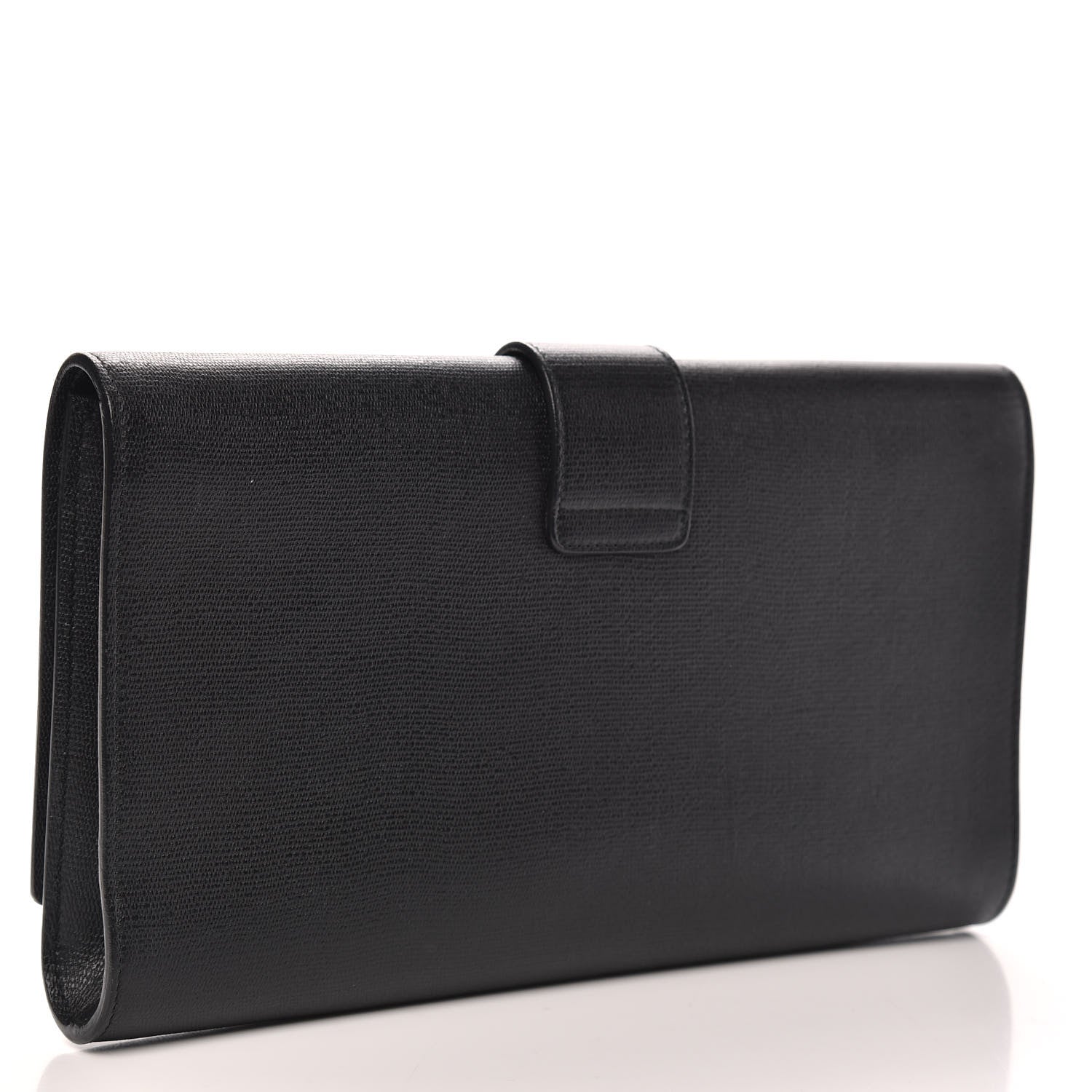 Saint Laurent Textured Calfskin Y Ligne Clutch Black 3 of 10