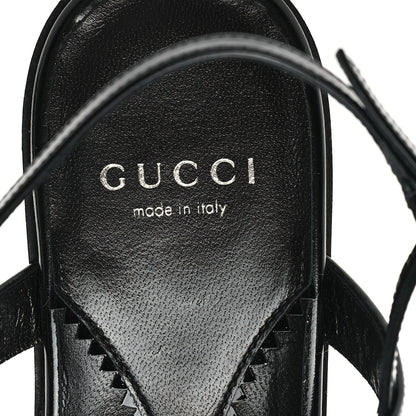 Gucci Calfskin Horsebit Divine Slingback Sandals 38 Black 8 of 9
