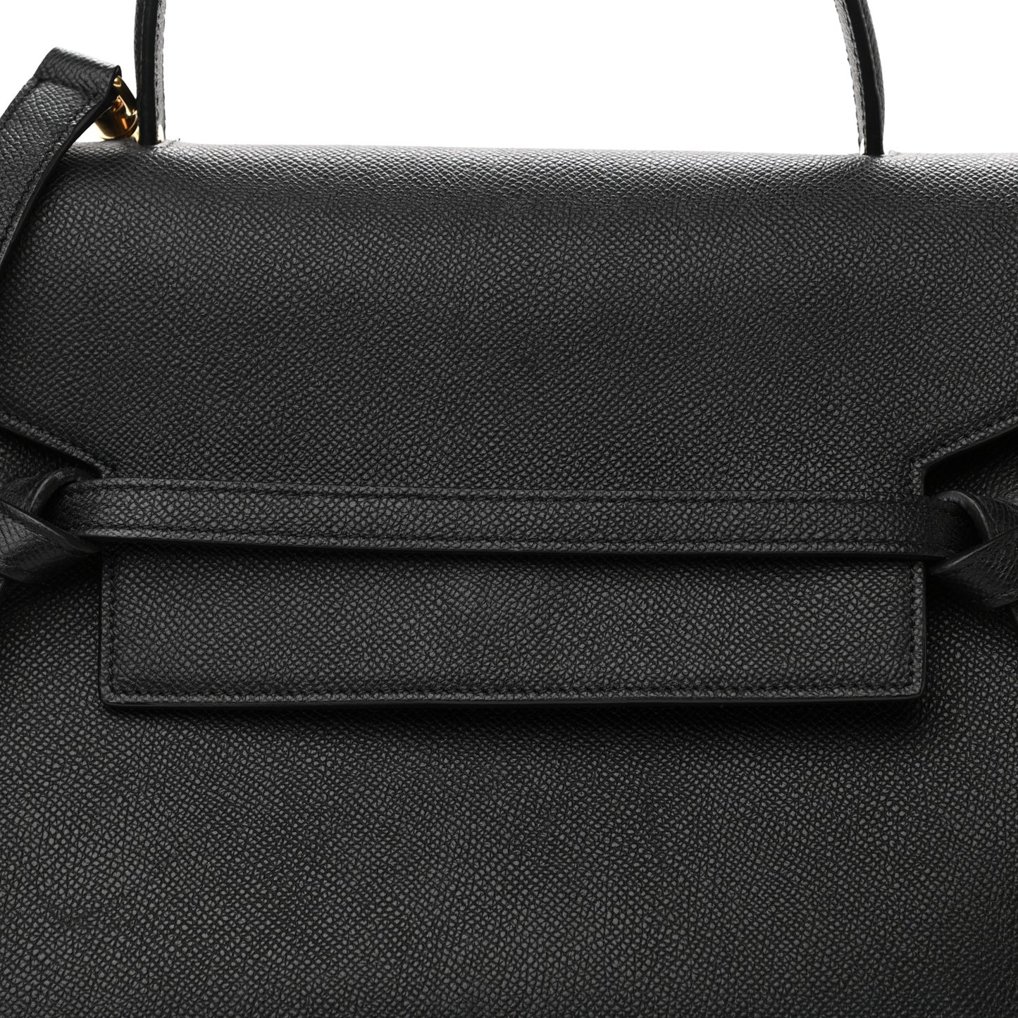 Grained Calfskin Mini Belt Bag Black