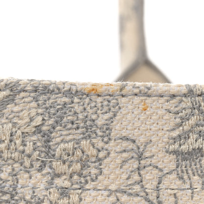 Christian Dior Canvas Embroidered Medium Dioriviera Toile De Jouy Book Tote Gray 11 of 13