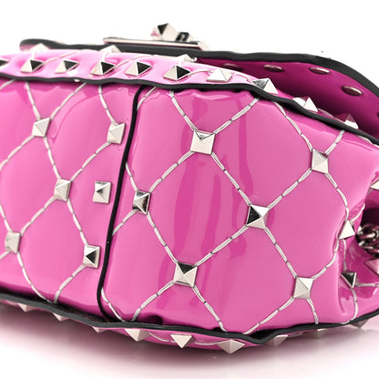 Valentino Garavani Patent Micro Rockstud Spike Shoulder Bag Radiant Orchid 8 of 12