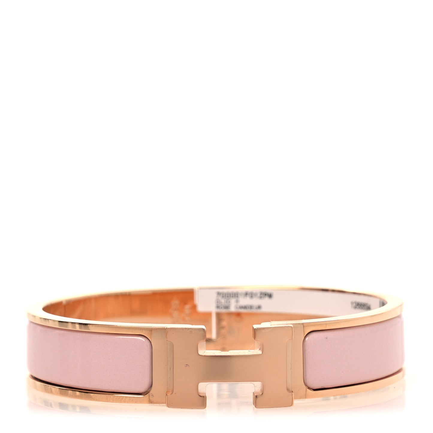 Enamel Narrow Clic Clac H Bracelet PM Rose Candeur