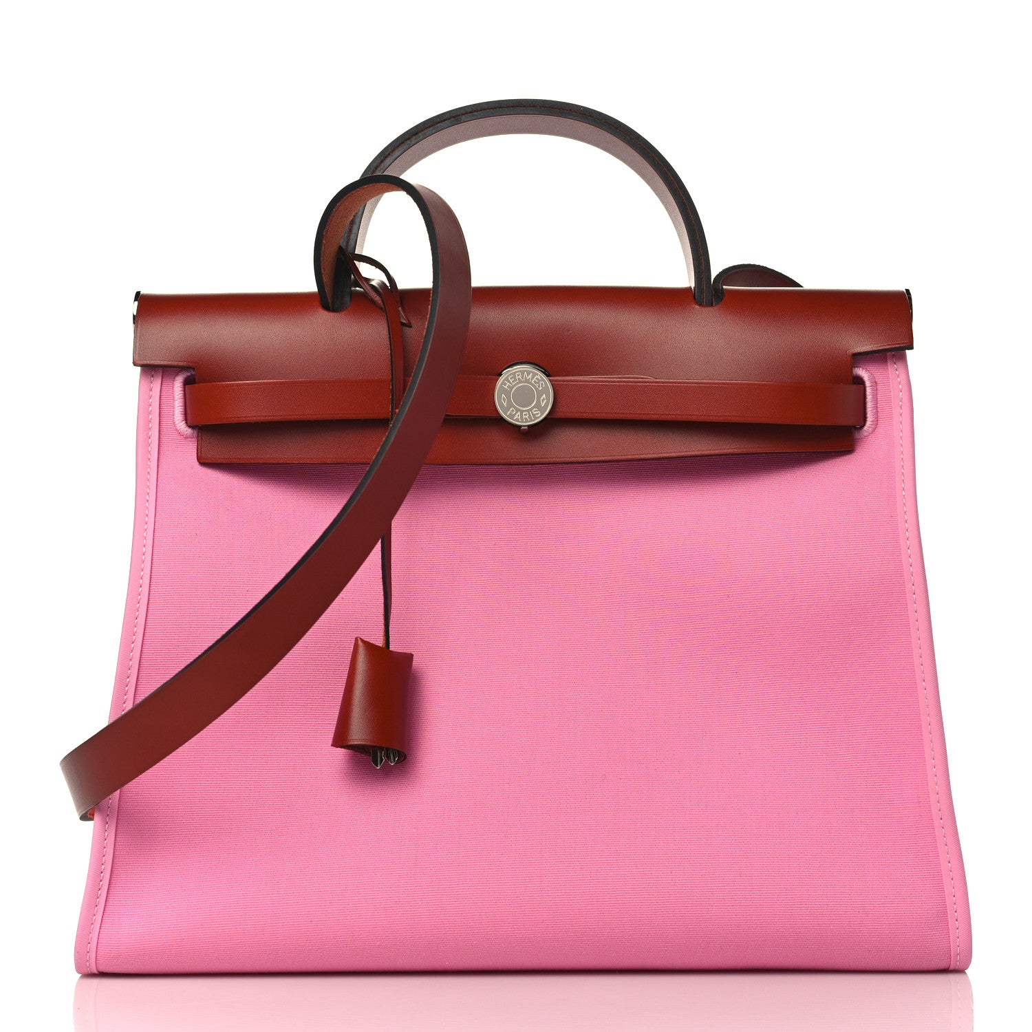 Hermes Toile Officier Vache Hunter Herbag Zip PM 31 5P Pink Cuivre 2 of 10