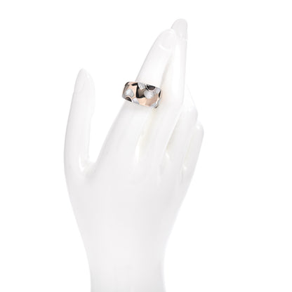 Van Cleef & Arpels 18K White Gold Mother of Pearl Marqueterie Ring 53 6.5 2 of 5