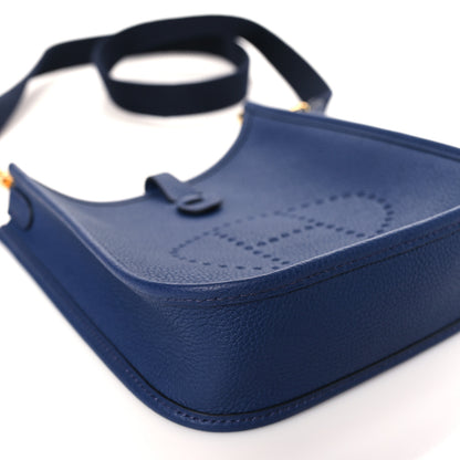 Hermes Taurillon Clemence Amazone Evelyne TPM Blue Saphir Blue Indigo 8 of 10