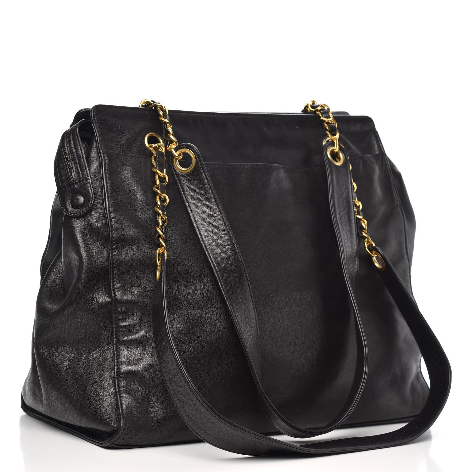 Chanel Lambskin CC Tote Brown 3 of 13