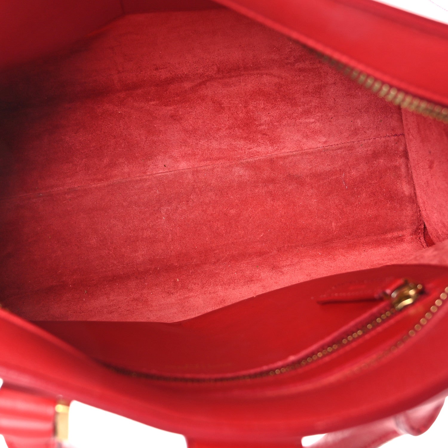 Saint Laurent Calfskin Small Monogram Cabas Lipstick Red 5 of 8