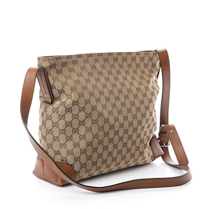 Gucci Monogram Large Flat Messenger Bag Brown 2 of 8