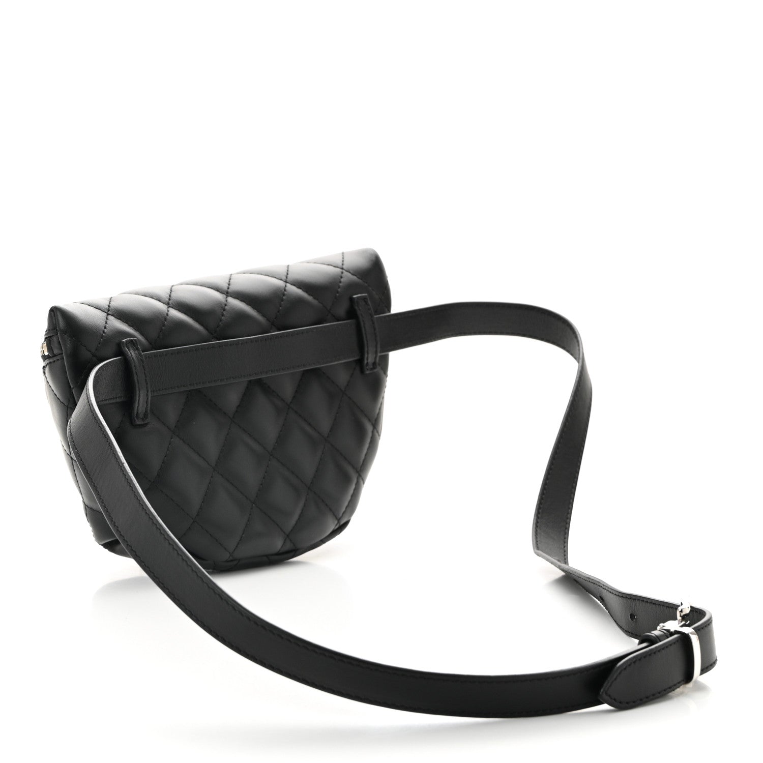 Chanel Calfskin Quilted Waist Belt Bag Black 3 of 10