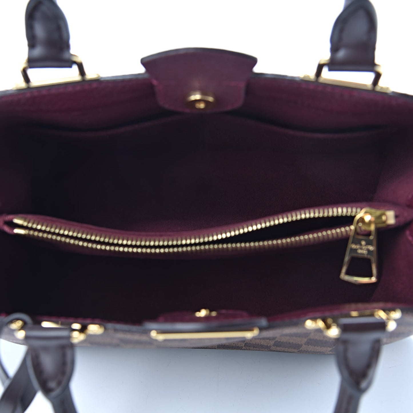 Damier Ebene Cuir Taurillon Brittany Bordeaux