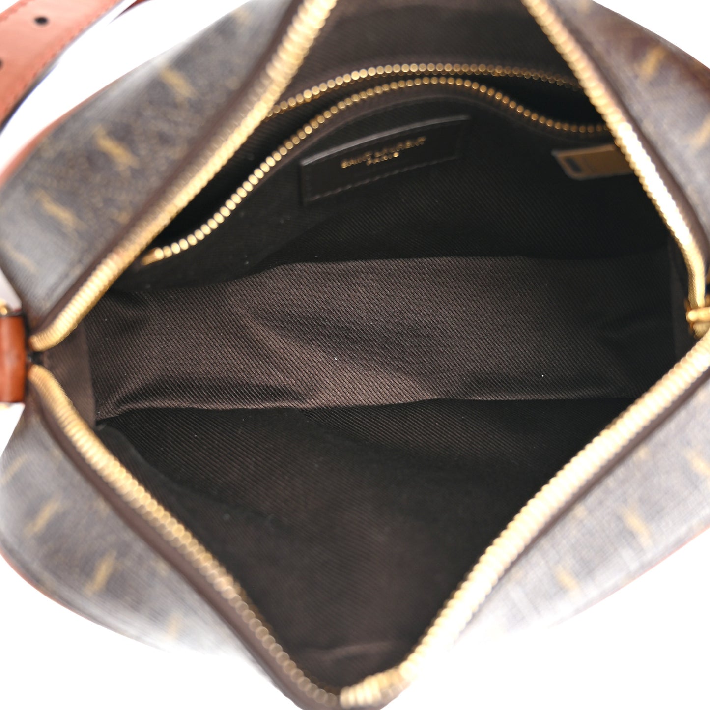 Canvas Smooth Calfskin Le Monogramme Camera Bag Chestnut