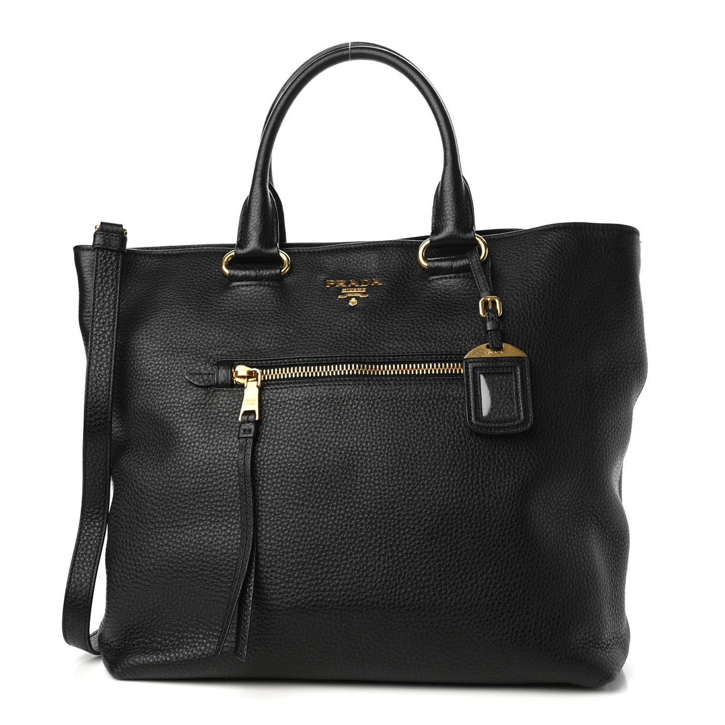 Vitello Daino Tote Black