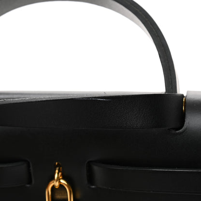 Hermes Military Toile Vache Hunter Herbag Zip Retourne 31 PM Ebene Black 17 of 19