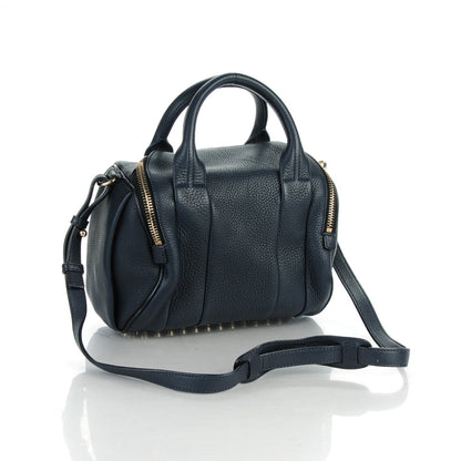 Alexander Wang Pebbled Lambskin Rockie Navy 3 of 6