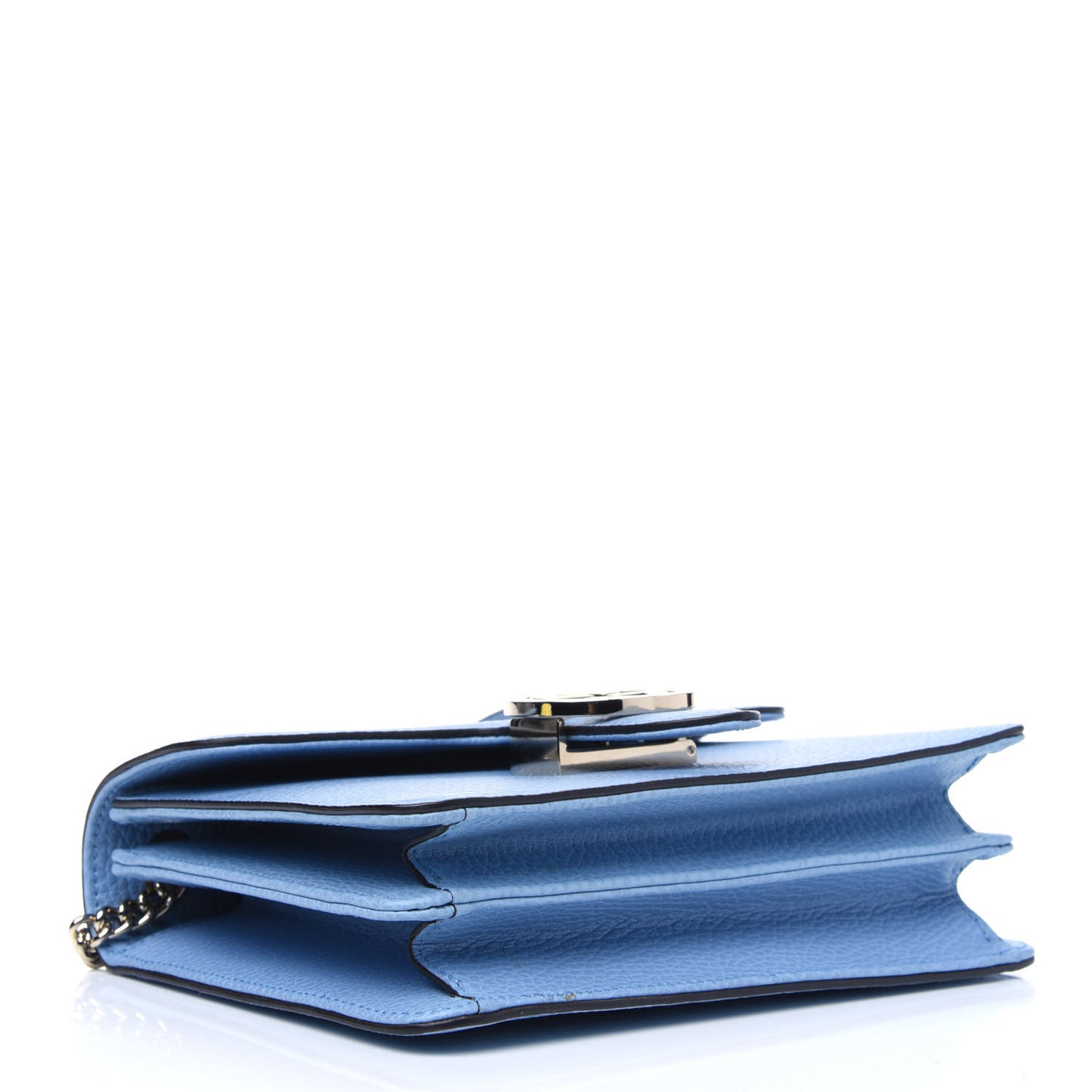 Dollar Calfskin Small Interlocking G Shoulder Bag Mineral Blue