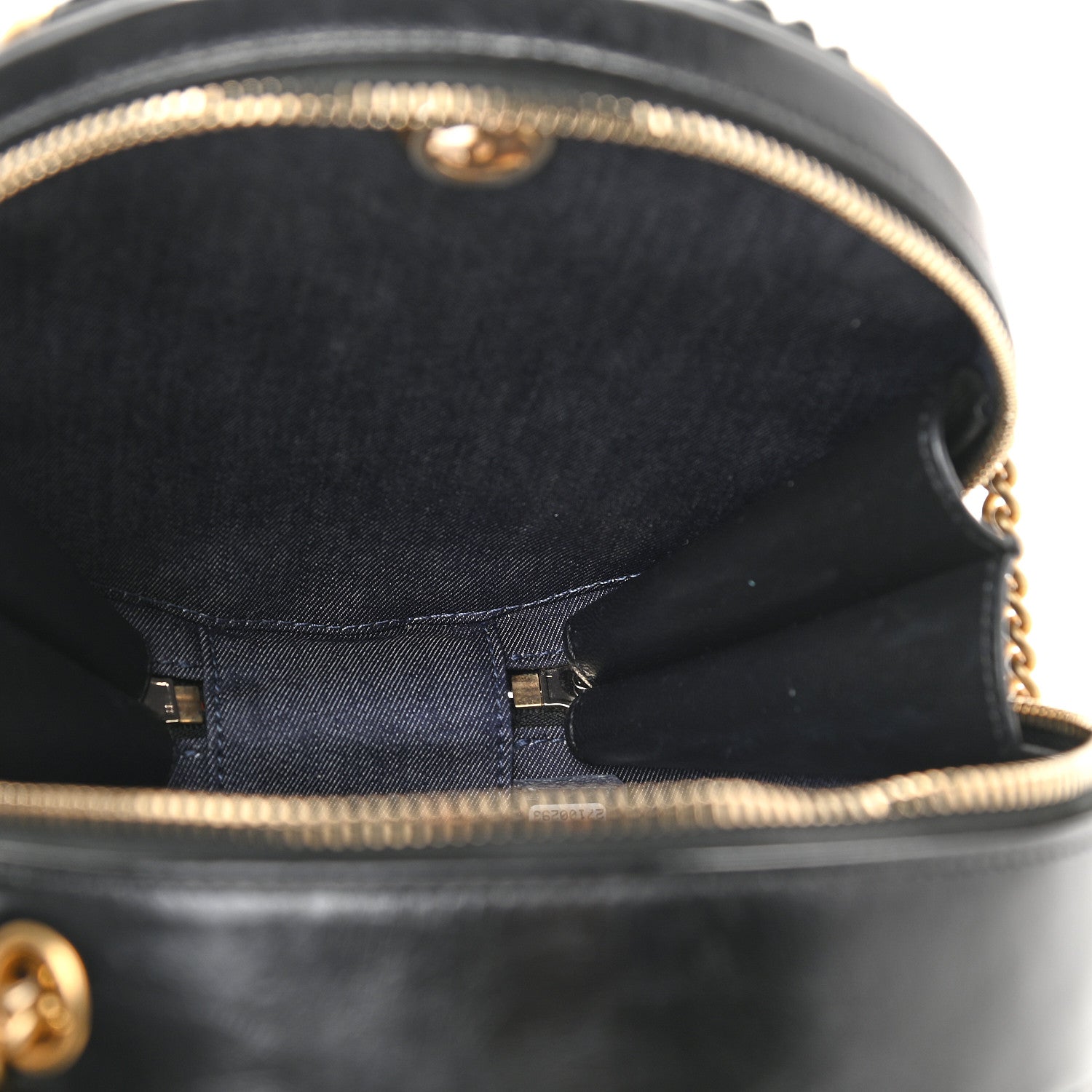 Chanel Crumpled Calfskin Cotton Small En Vogue Round Bag Black 4 of 9