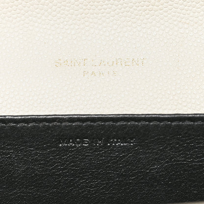Saint Laurent Grain De Poudre Monogram Uptown Chain Wallet Crema Soft 8 of 14