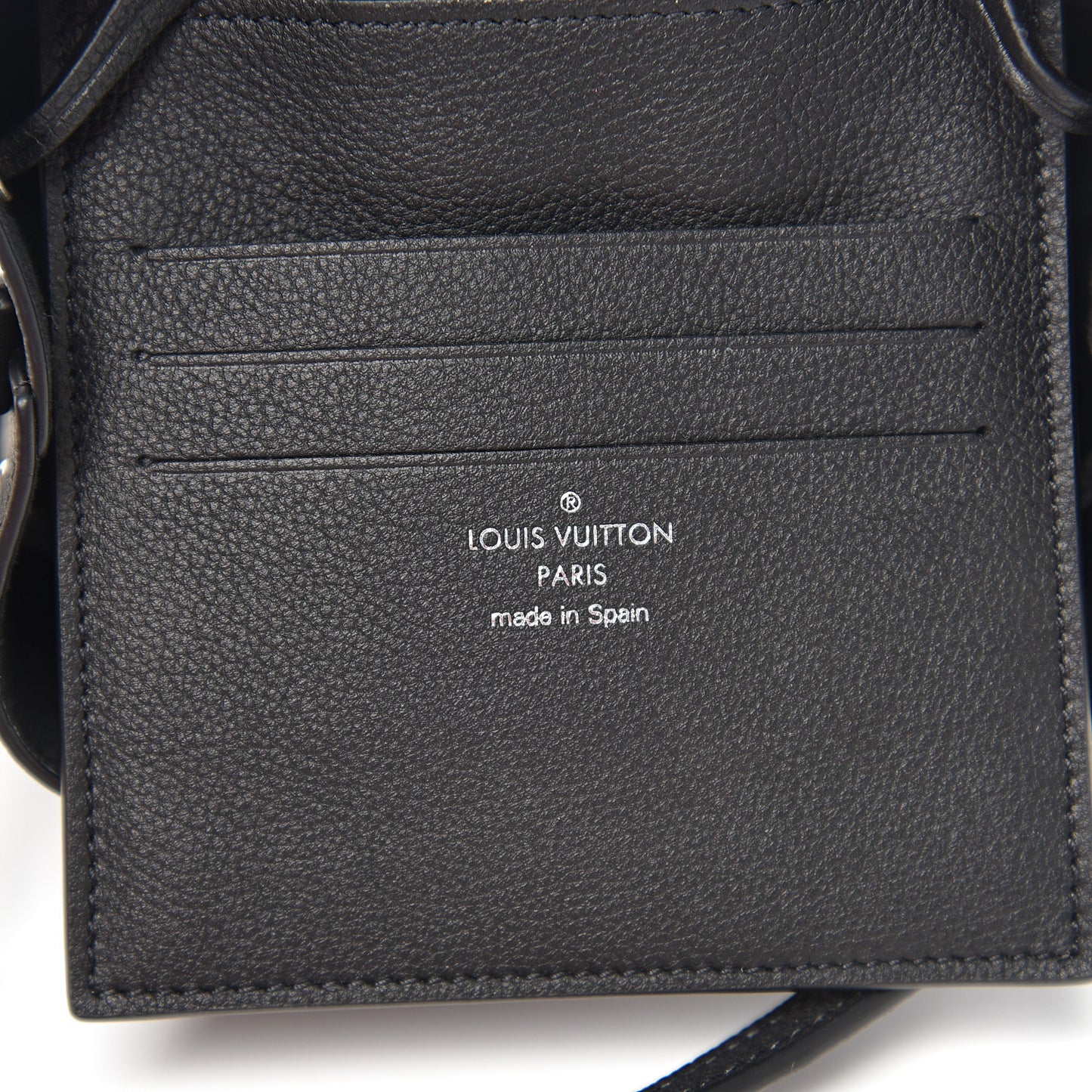 Calfskin Nano Lockme Bucket Black