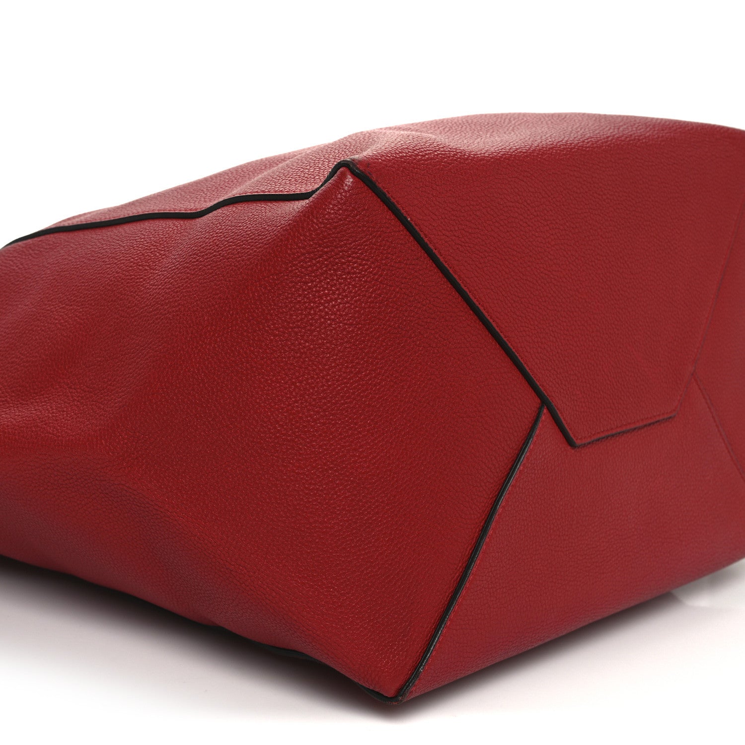 Celine Soft Grained Calfskin Medium Belt Cabas Phantom Coquelicot 9 of 16