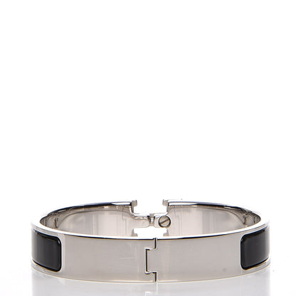 Hermes Enamel Narrow Clic Clac H Bracelet GM Black 3 of 6